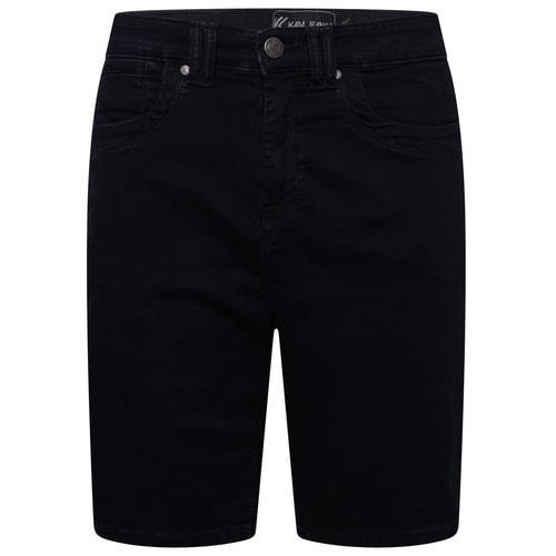 KAM Knitted Denim Shorts Black/ Blue 